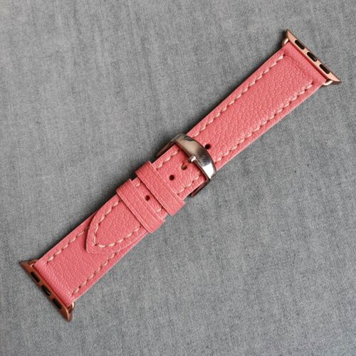Ремешок для apple watch из натуральной кожи цвет розовый