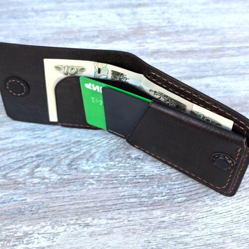 Кошелёк из натуральной кожи цвет коричневый