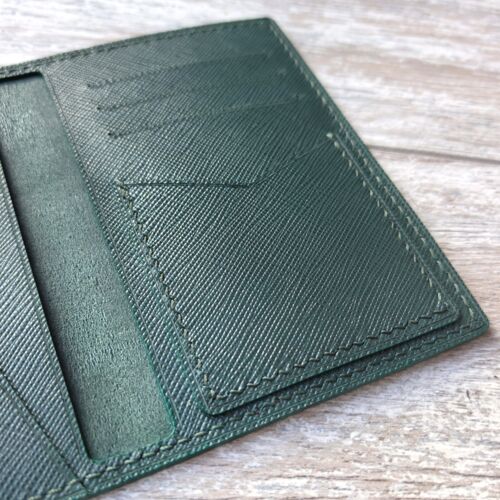 Обложка для автодокументов Сафьяно цвет изумрудный