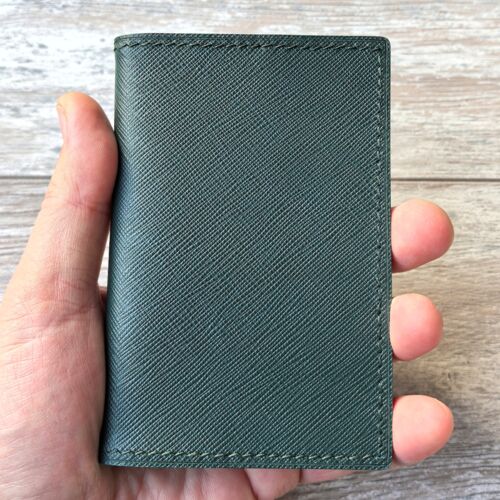 Обложка для автодокументов Сафьяно цвет изумрудный