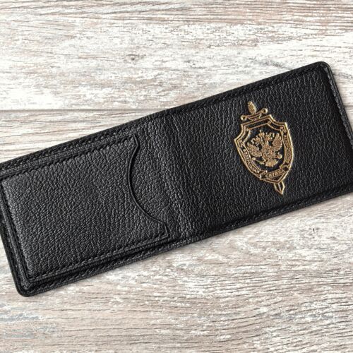 Обложка для удостоверения ФСБ России Шевро цвет чёрный