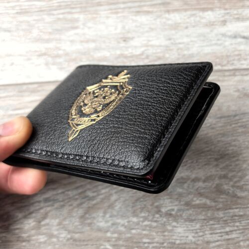 Обложка для удостоверения ФСБ России Шевро цвет чёрный