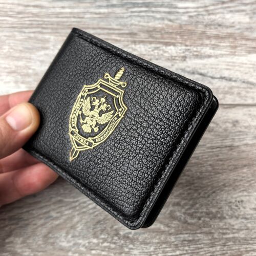 Обложка для удостоверения ФСБ России Шевро цвет чёрный