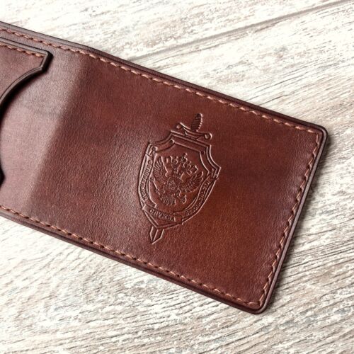 Обложка для удостоверения ФСБ России из натуральной кожи