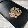 Обложка для удостоверения герб РФ цвет чёрный золото