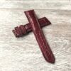 Ремешок для часов из кожи крокодила цвет бордо