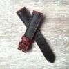Ремешок для часов из кожи крокодила цвет бордо