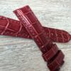 Ремешок для часов из кожи крокодила цвет бордо