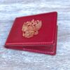 Обложка для удостоверения герб РФ цвет красный золото
