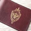 Обложка для удостоверения ФСБ России из натуральной кожи золото
